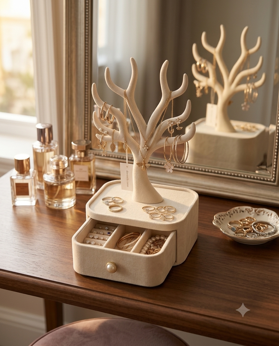 The Garden Jewellery Stand with Drawer | Dressoir India