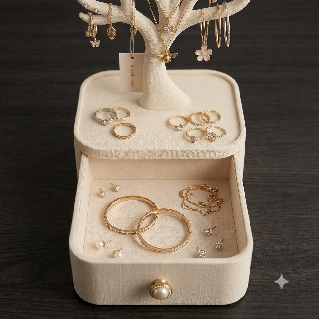 The Garden Jewellery Stand with Drawer | Dressoir India