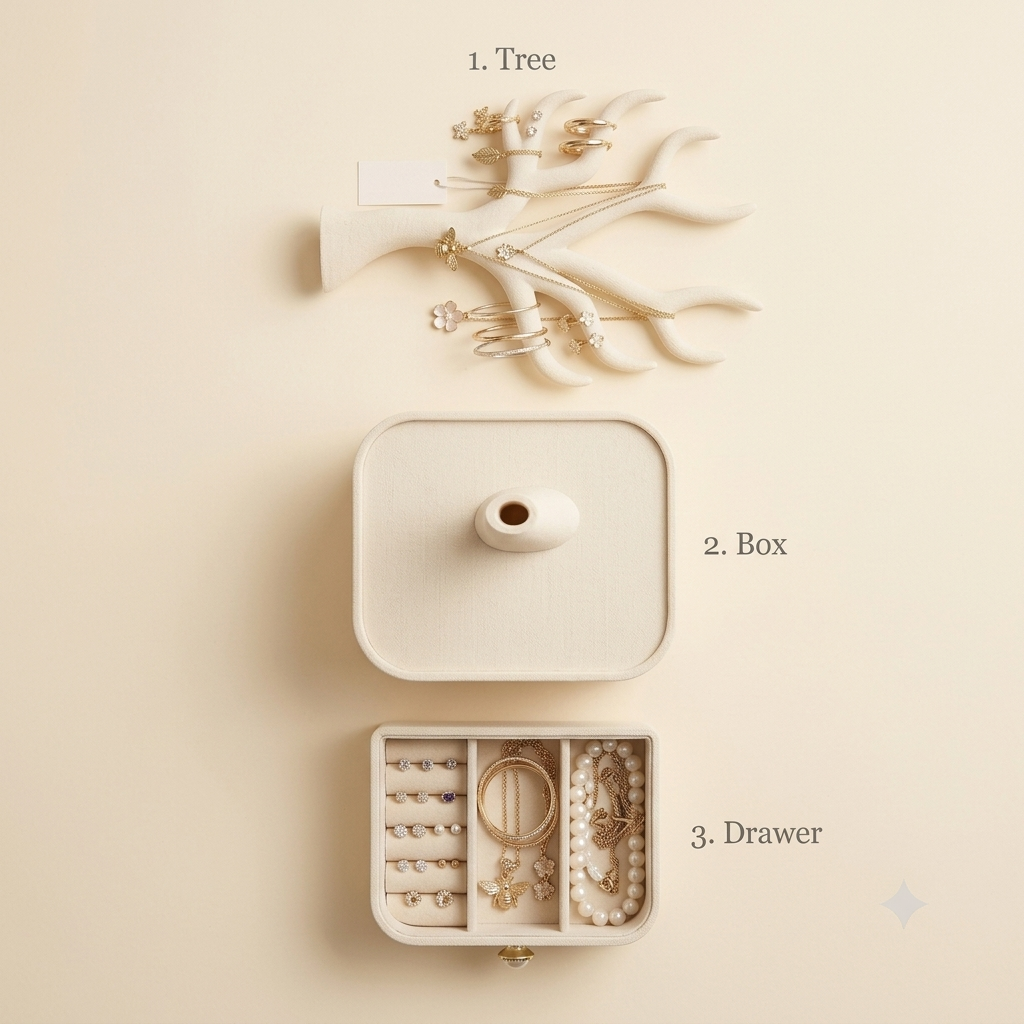The Garden Jewellery Stand with Drawer | Dressoir India