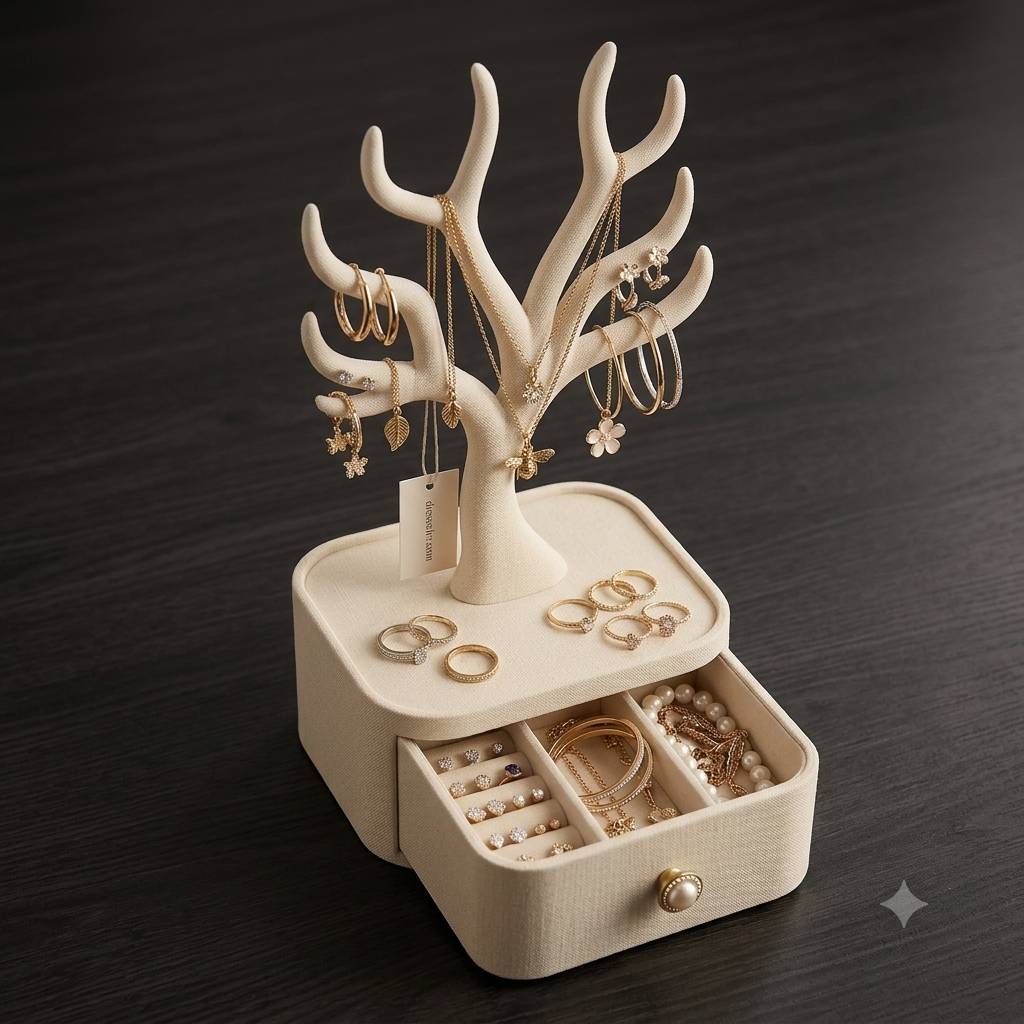 The Garden Jewellery Stand with Drawer | Dressoir India