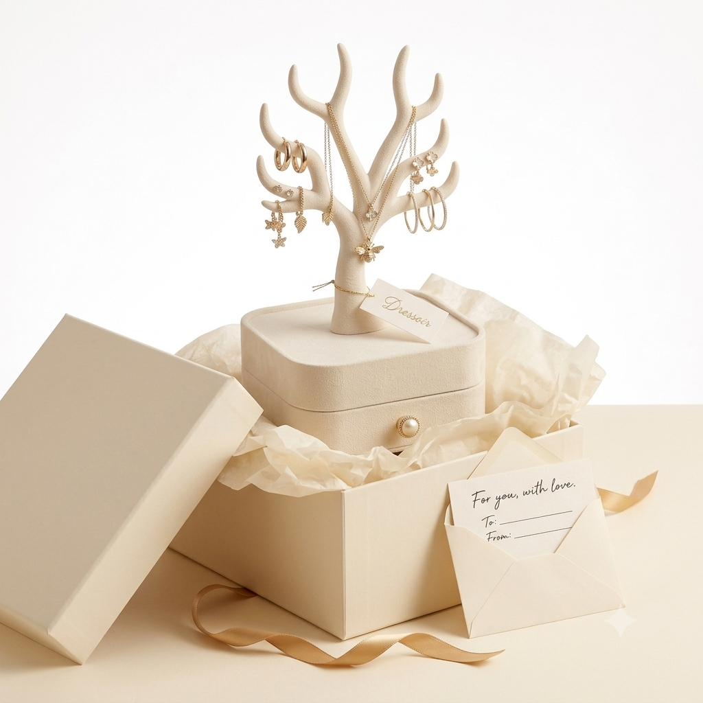 The Garden Jewellery Stand with Drawer | Dressoir India