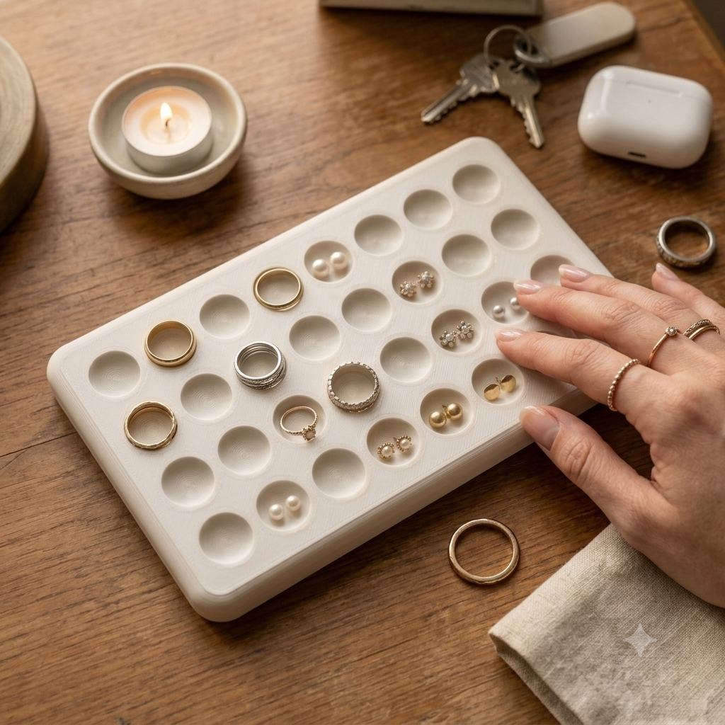 Dressoir Earring Organiser — Custom 3D Printed Jewellery Tray